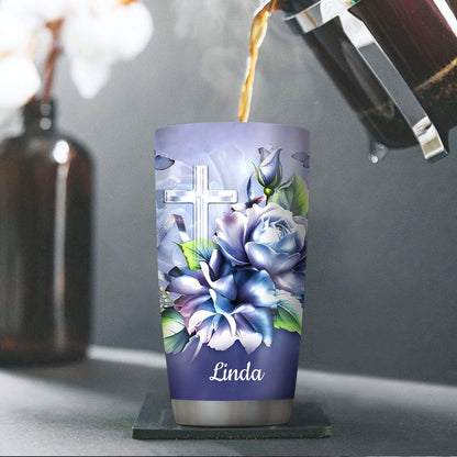 Blessed Is She Who Daily Imparts - Personalized Stainless Steel Tumbler