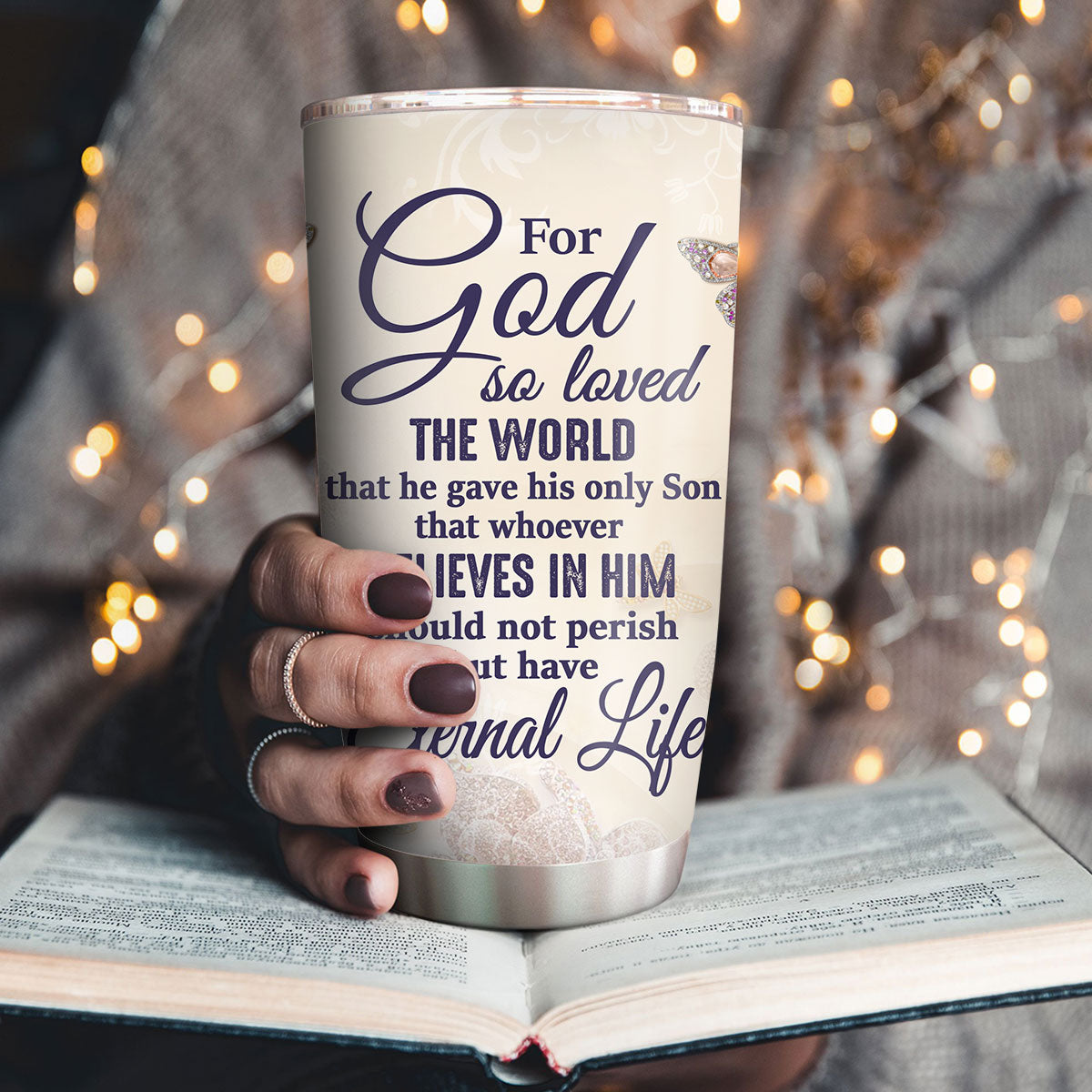 For God So Loved The World - Personalized Stainless Steel Tumbler