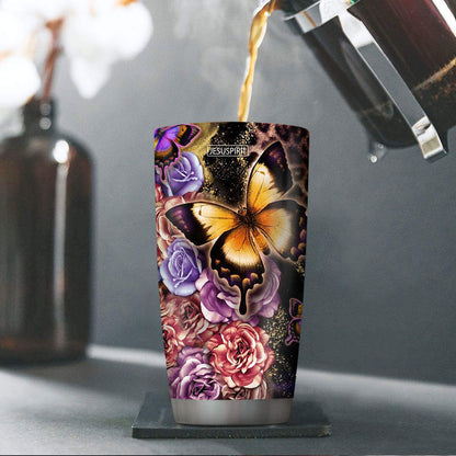 May The Lord Shine On You - Personalized Butterfly Tumbler