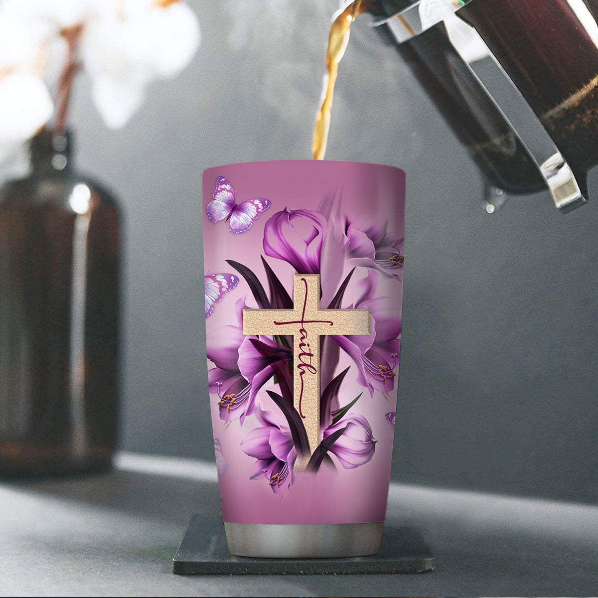 You Can Count On God - Personalized Stainless Steel Tumbler
