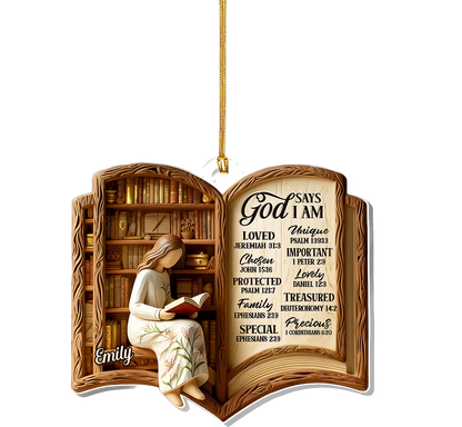 God Says I Am - Personalized Acrylic Ornament GOJS10322