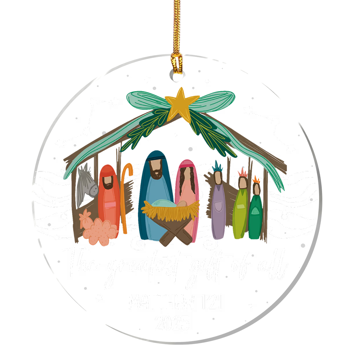 Nativity Scene - Acrylic Christmas Ornament GOJS10316