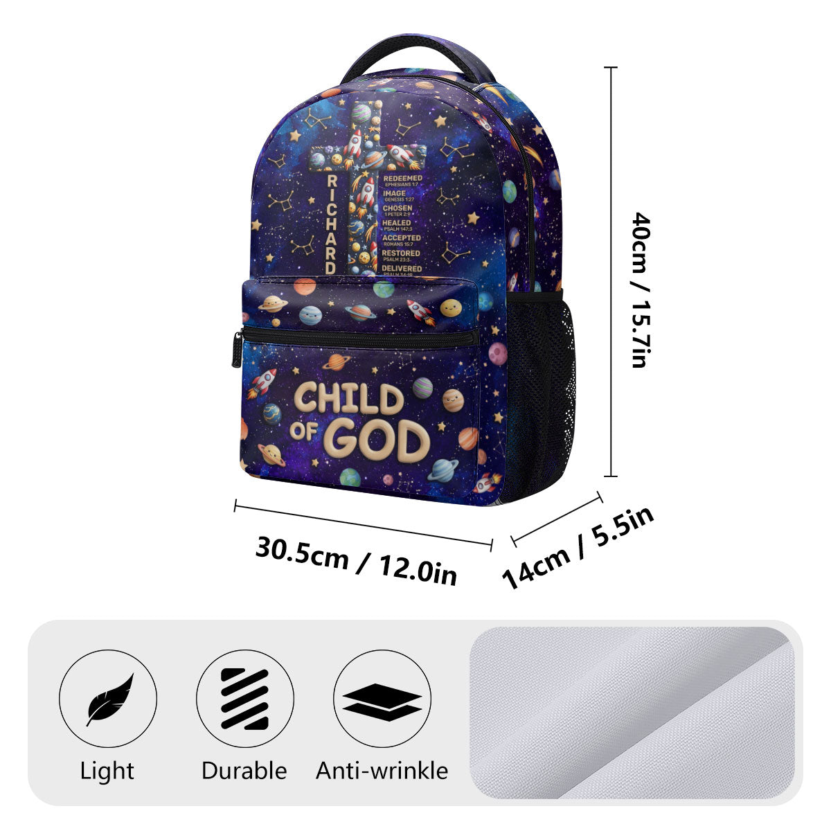 Child of God - Personalized Backpack for Kids