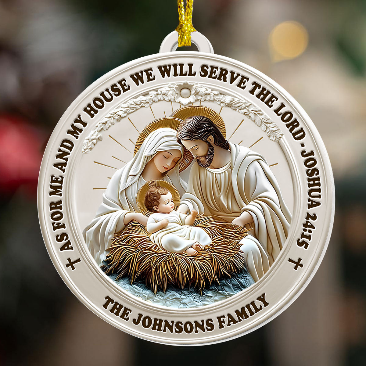 Serve The Lord - Christian Acrylic Ornament - Personalized Keepsake GOJS10116