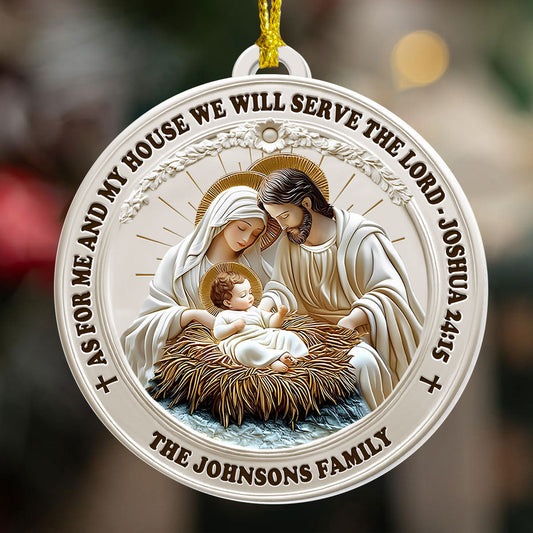 Serve The Lord - Christian Acrylic Ornament - Personalized Keepsake GOJS10116