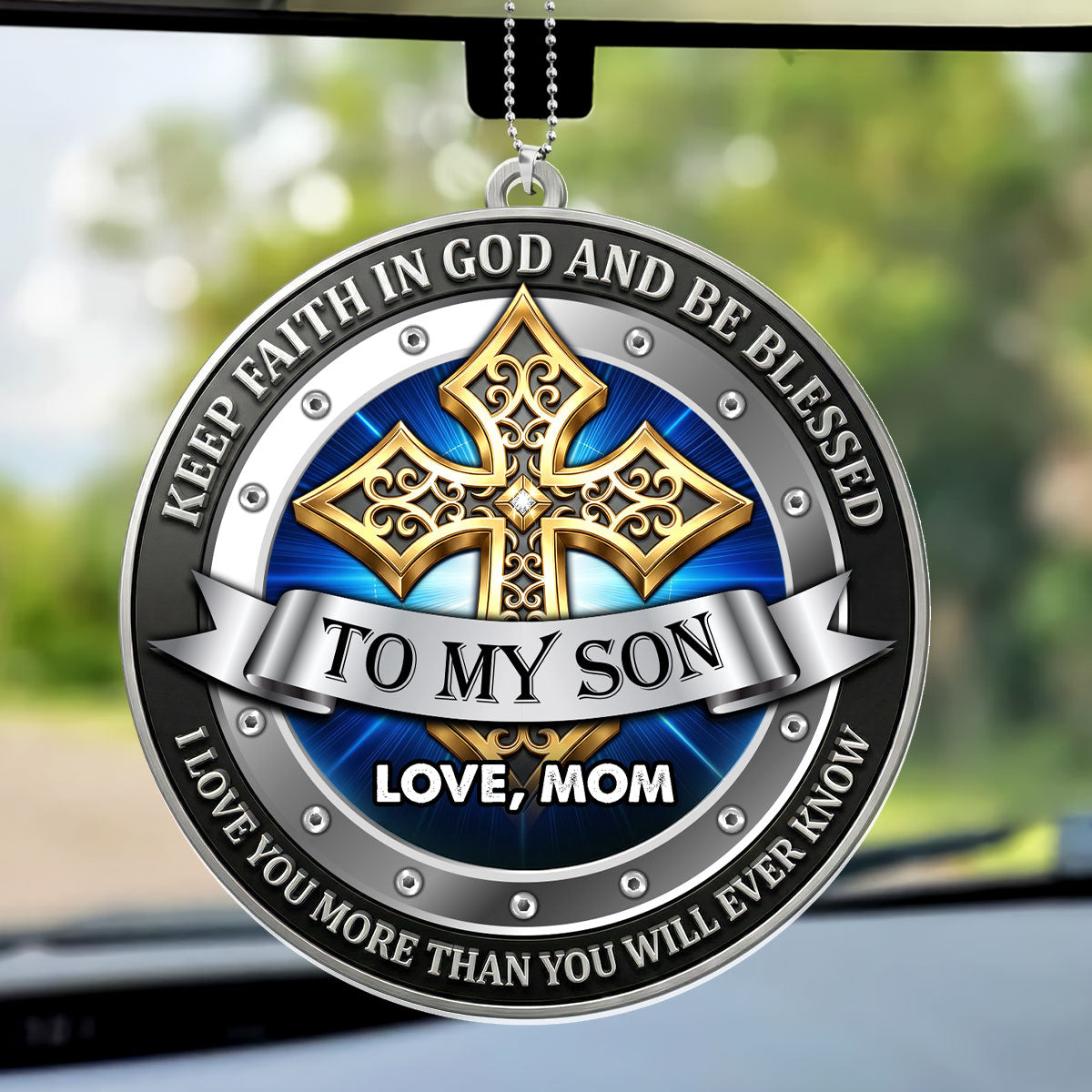 Blessings and Love - Personalized Car Acrylic Ornament GOJS10358