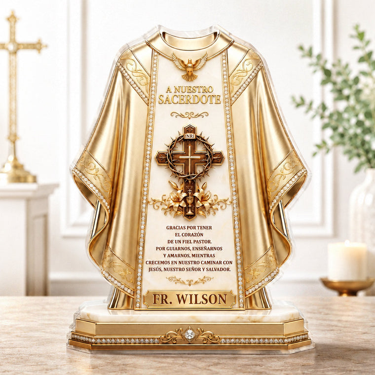 Heart of a Faithful Pastor - Personalized Acrylic Plaque GAPJS10027