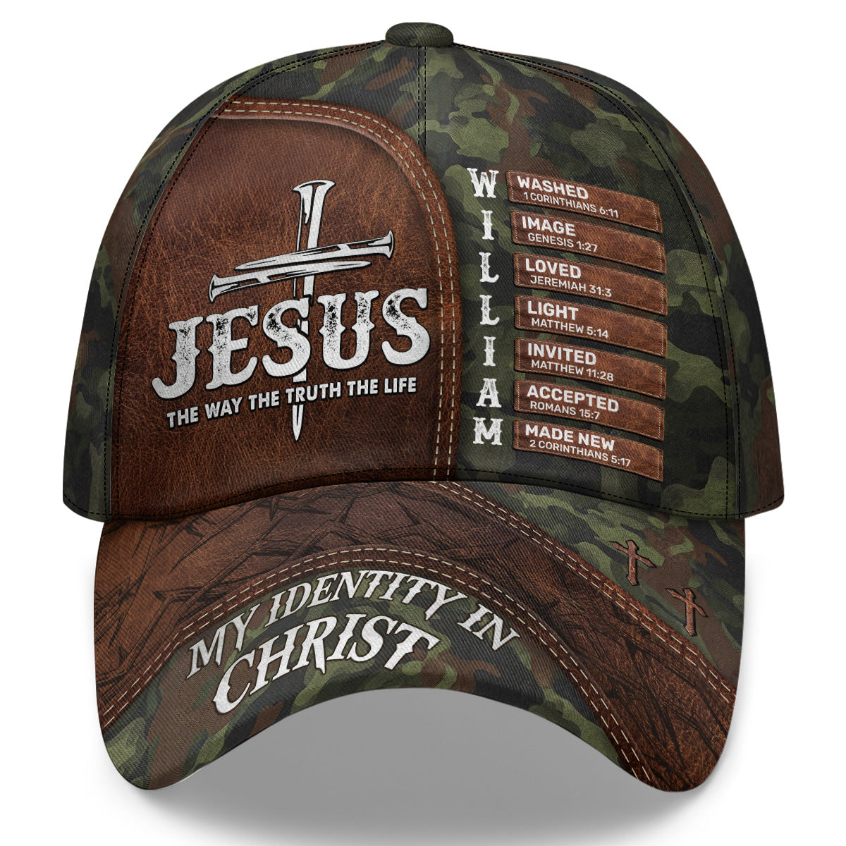 Jesus The Way The Truth The Life - Personalized Classic Cap