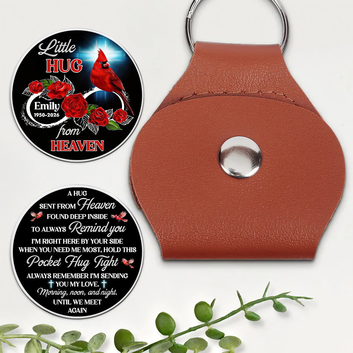 Little Hug From Heaven - Personalized Pocket Hug Keepsake