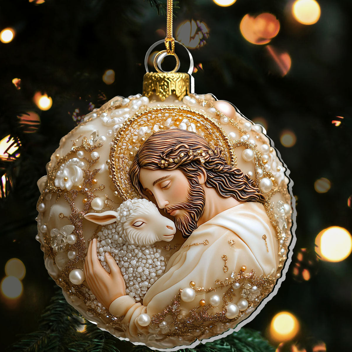 Jesus The Good Shepherd - Acrylic Ornament - Gift for Family GOJS10054