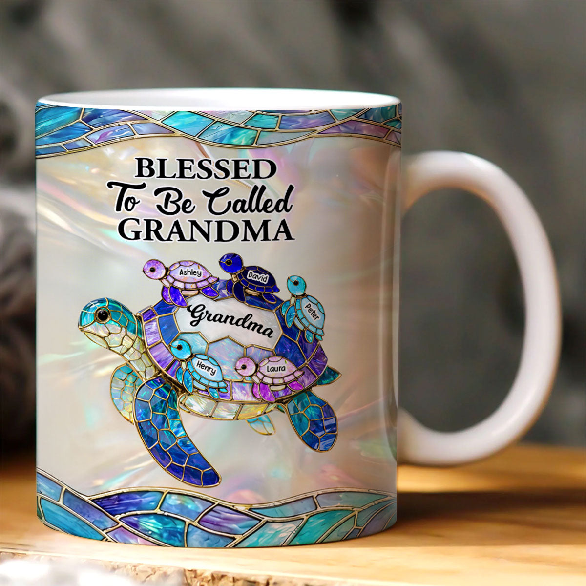 Blessed To Be Called Grandma - Personalized Ceramic Coffee Mug