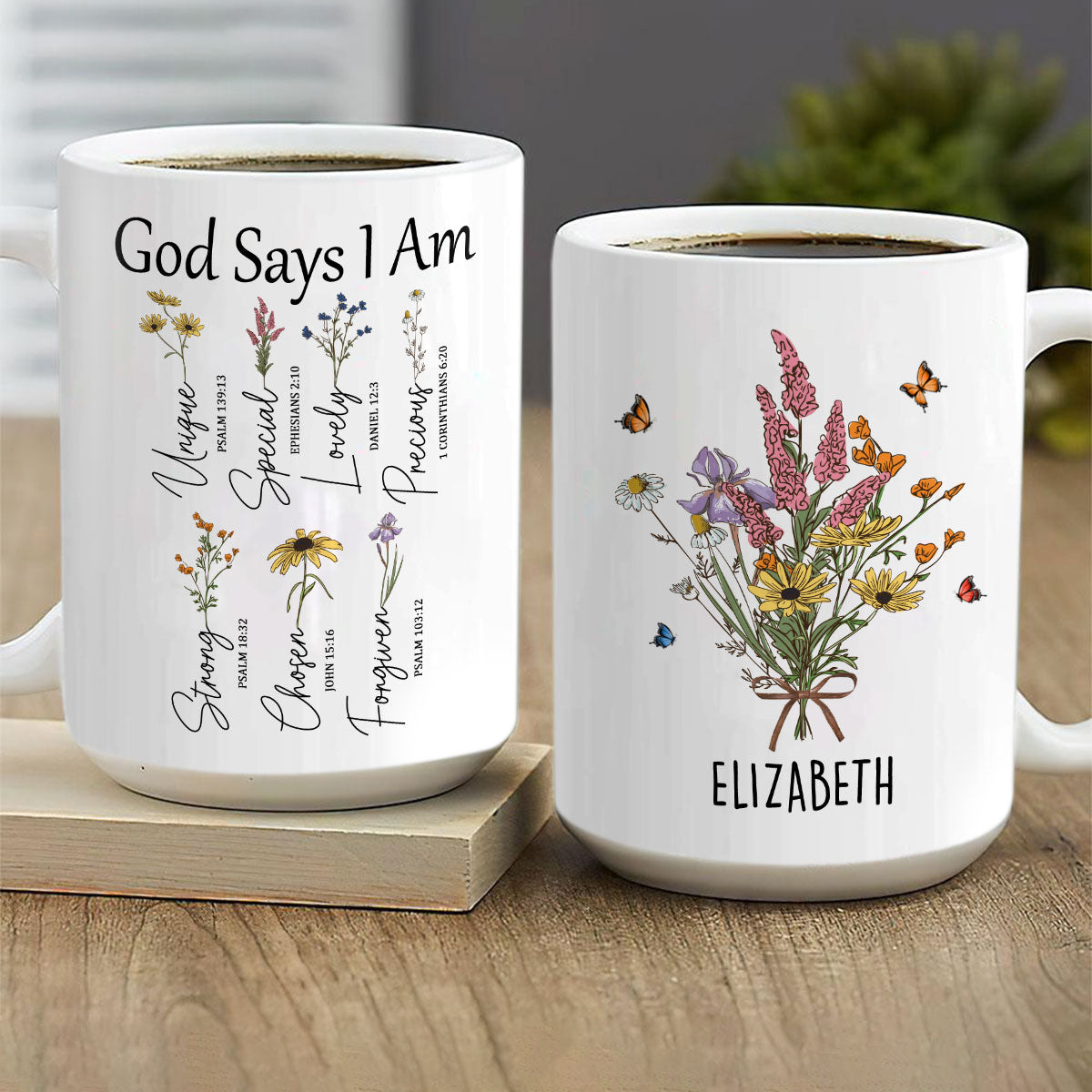 God Says I Am - Personalized White Ceramic Mug