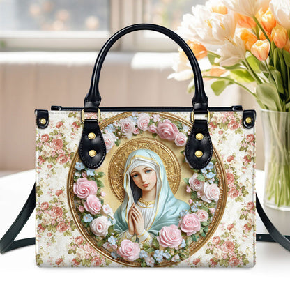 Virgin Mary's Grace - Leather Handbag - Inspirational Christian Accessory GMJSLB200095