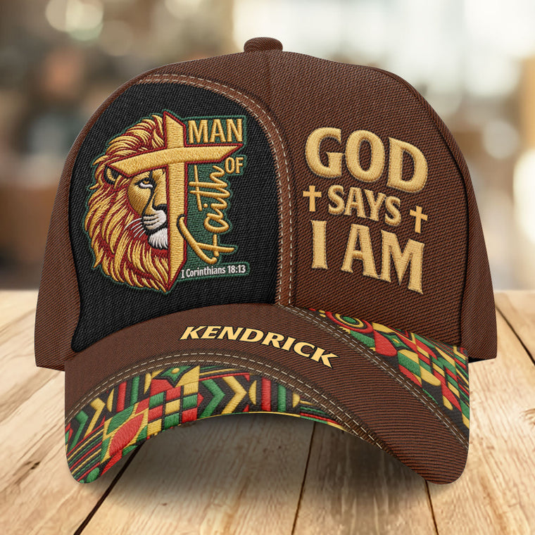 Black Man Of Faith - Personalized Classic Cap - Gift For Christian Men