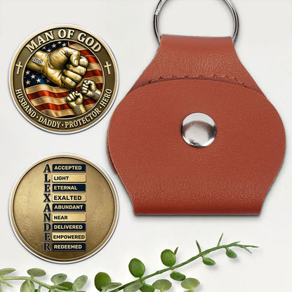 Man Of God Husband Daddy Protector - Personalized Pocket Hug