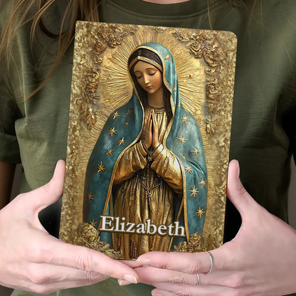 Under Our Lady’s Care - Personalized Leather Cover Notebook GMJSNB200018