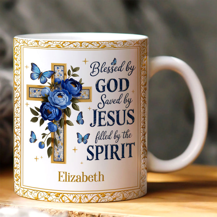 Blessed By God - Personalized Ceramic Coffee Mug