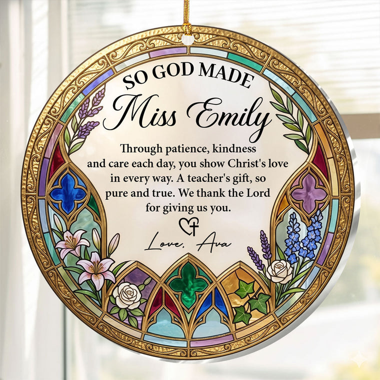 Christ's Love In Every Way - Personalized Suncatcher Ornament GOJS10360