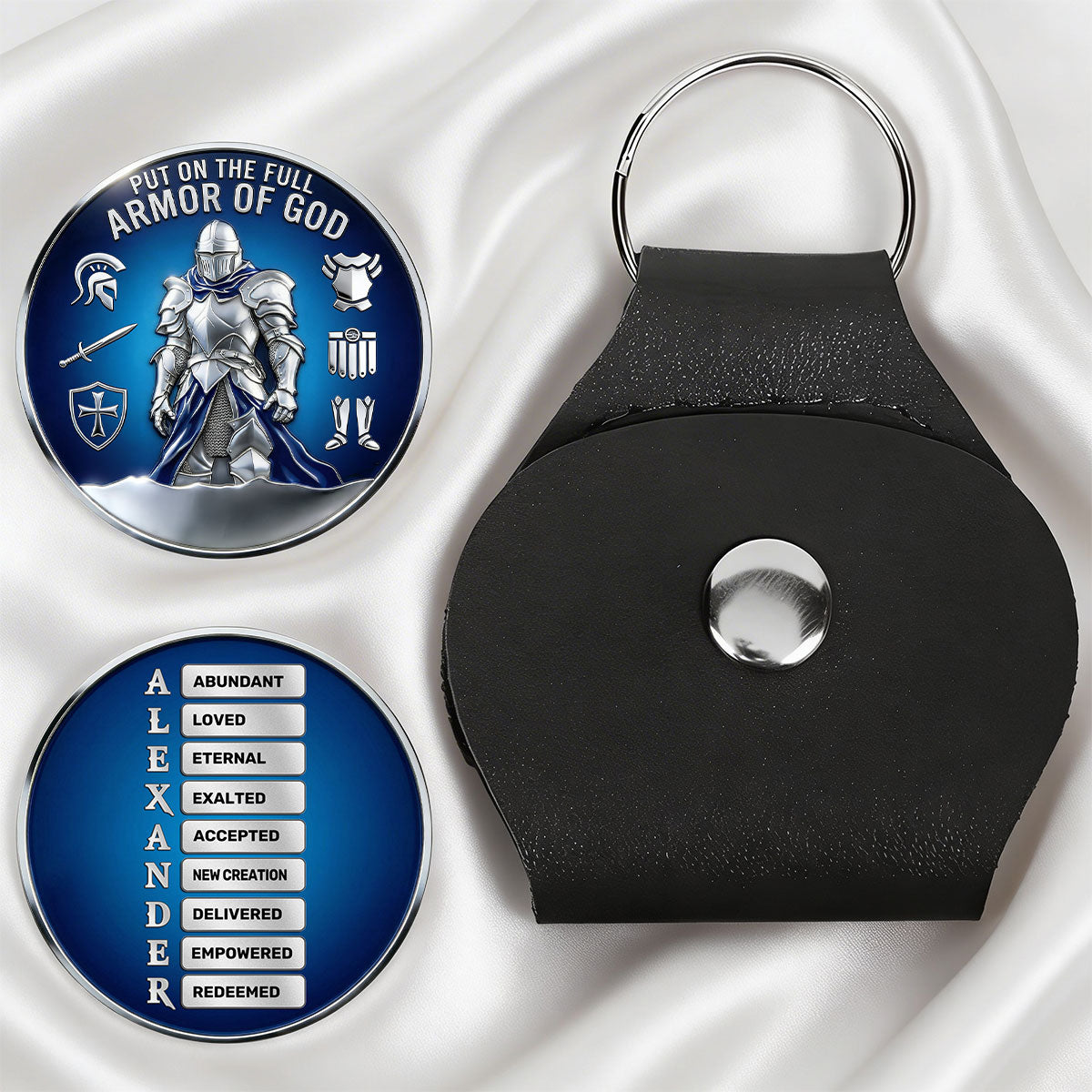 Put On The Full Armor Of God - Personalized Pocket Hug - Christian Faith Keepsake