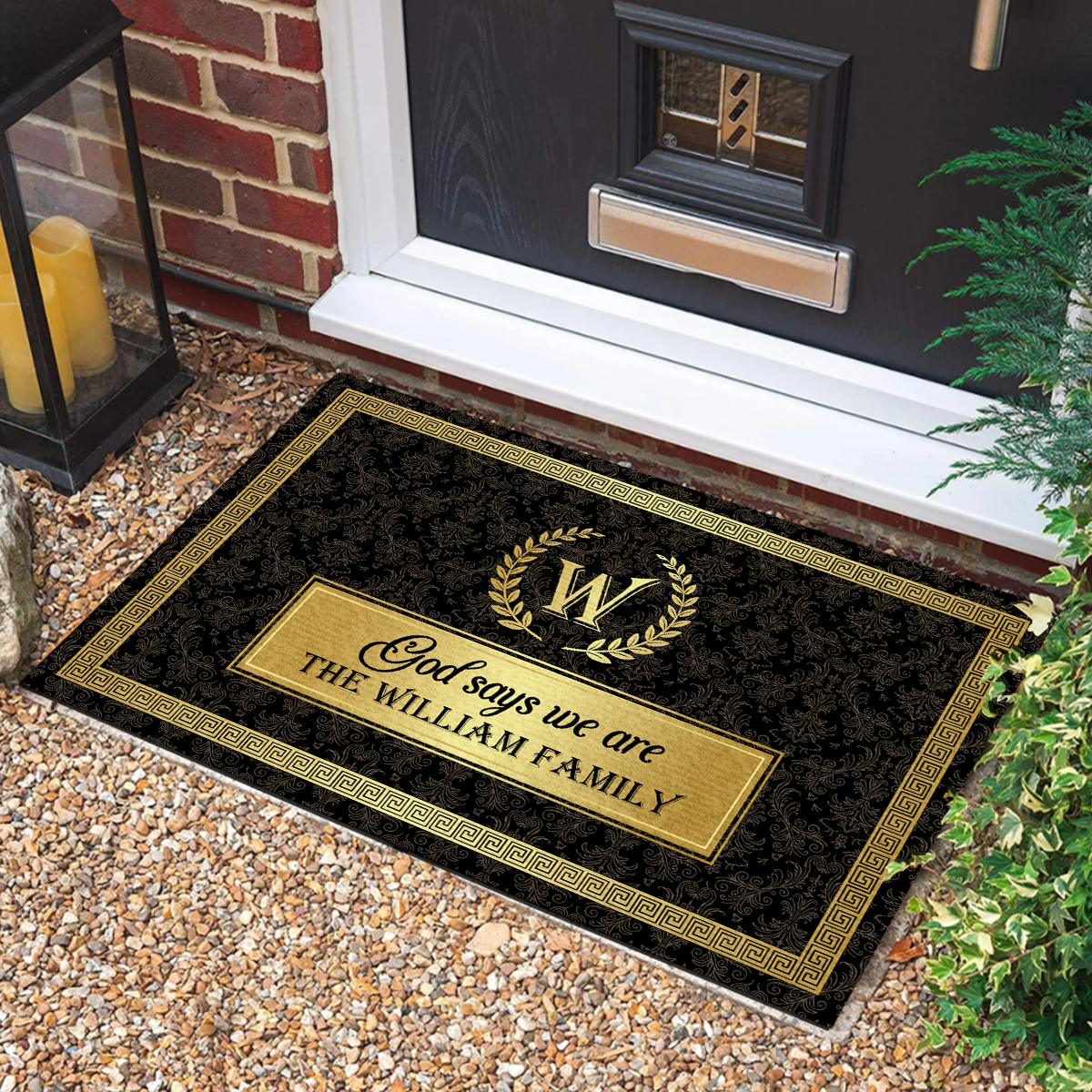 God Says We Are - Personalized Doormat - Christian Home Decor