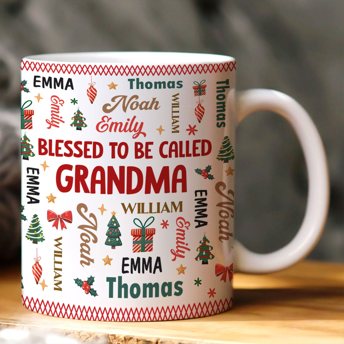 Blessed To Be Called Grandma - Personalized Ceramic Coffee Mug
