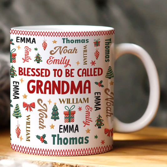 Blessed To Be Called Grandma - Personalized Ceramic Coffee Mug
