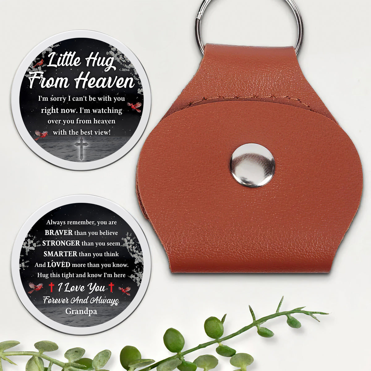 A Little Hug From Heaven - Personalized Pocket Hug Keepsake
