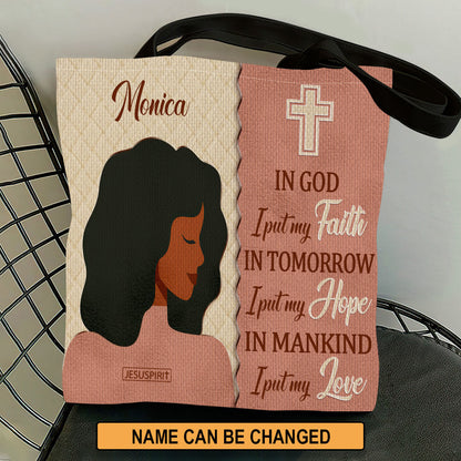 Faith-Inspired - Personalized Tote Bag GTTJS10101