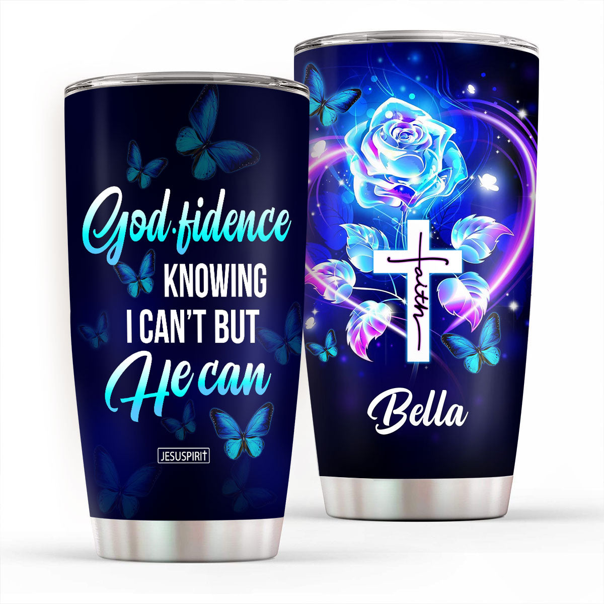Faith Over Fear - Personalized Stainless Steel Tumbler