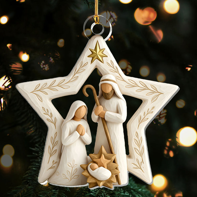 Faith Inspirational Christmas Decor - Acrylic Ornament GOJS10055