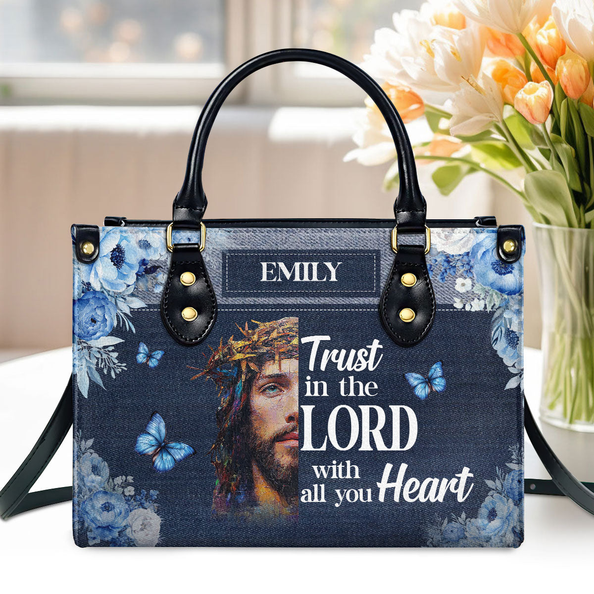 Faith-Inspired - Personalized Leather Handbag GMJSLB200080