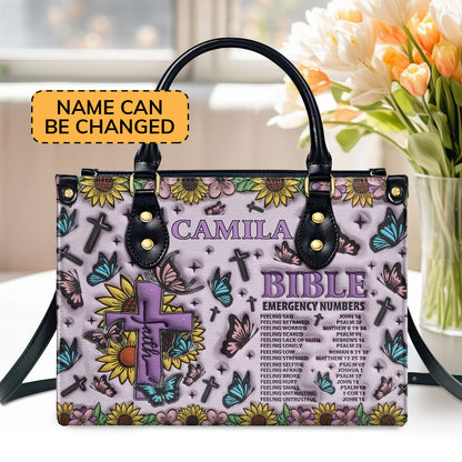 Faith-Inspired - Personalized Leather Handbag GMJSLB200007