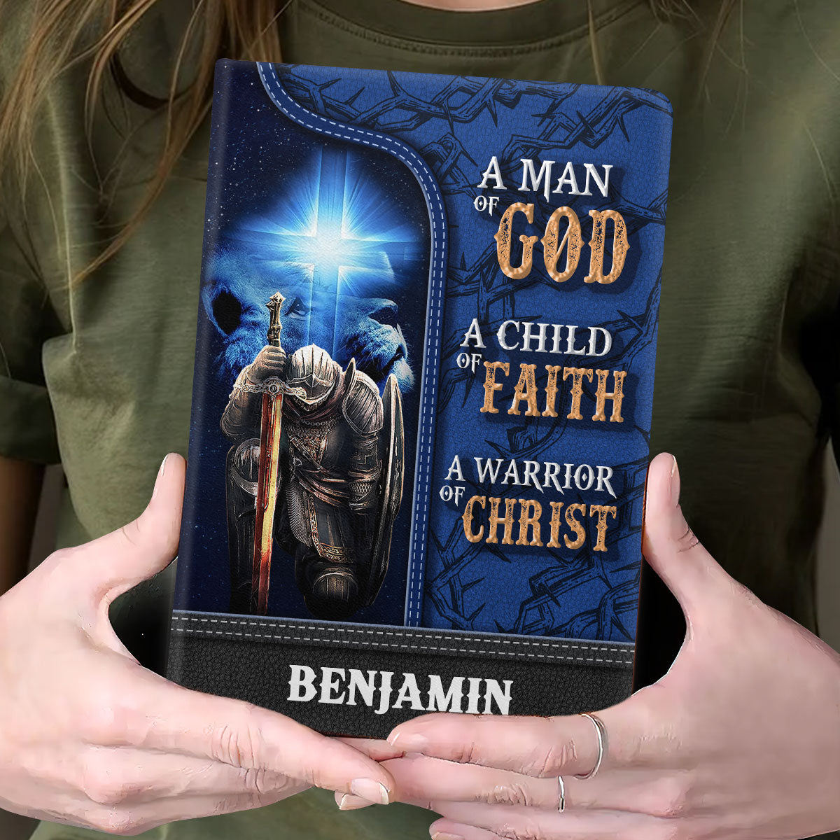 Child Of Faith - Personalized Leather Cover Notebook GMJSNB200070