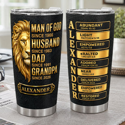 Man Of God Inspiration - Personalized Stainless Steel Tumbler