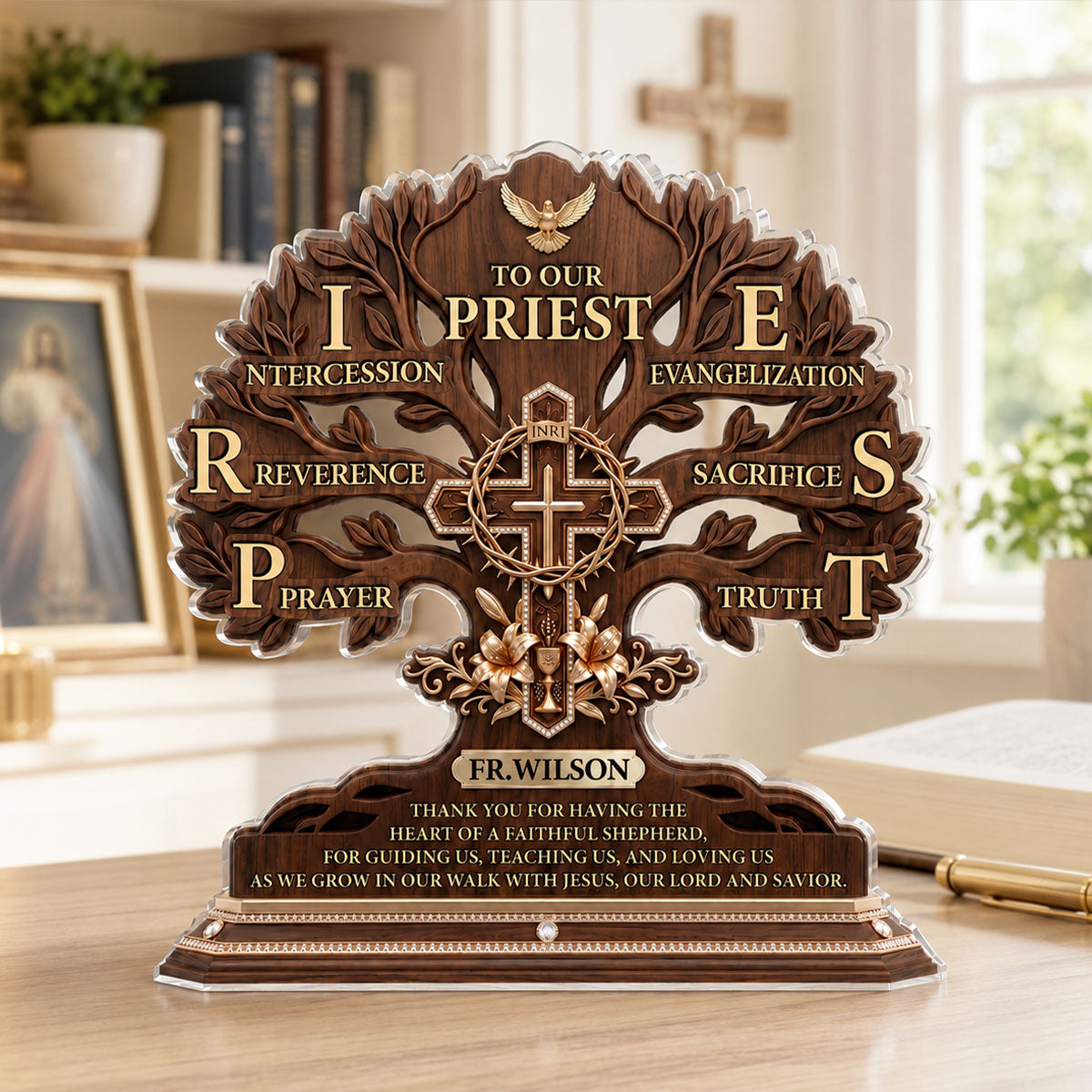 Heart of a Faithful Shepherd - Custom Acrylic Plaque GAPJS10030