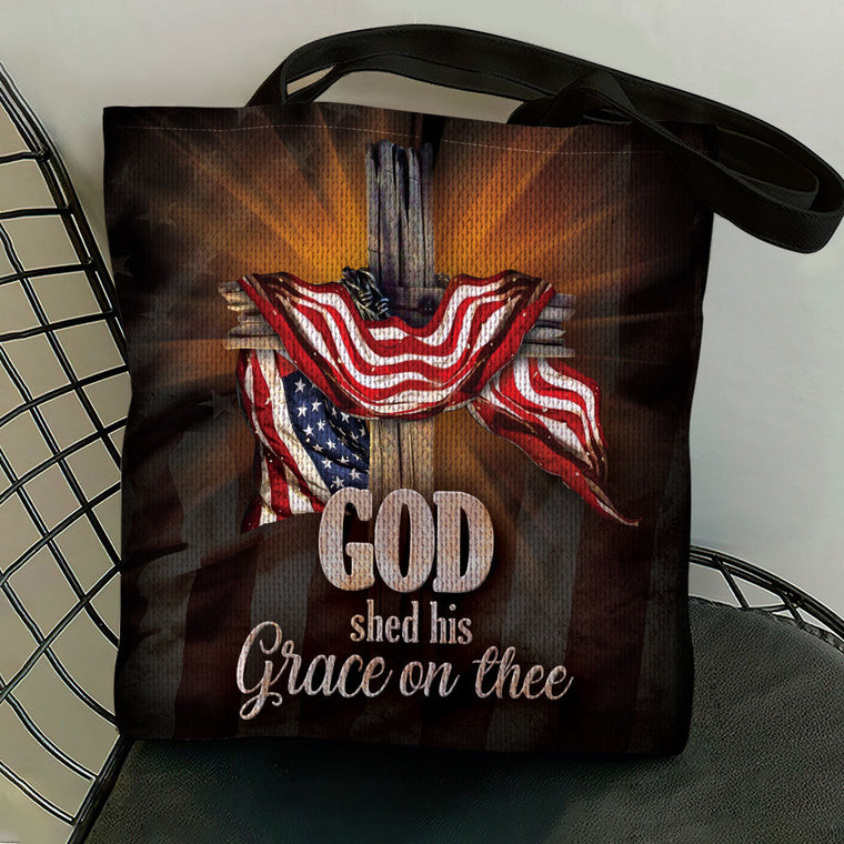 God Shed His Grace On Thee - Inspirational Cross Tote Bag GTTJS10210