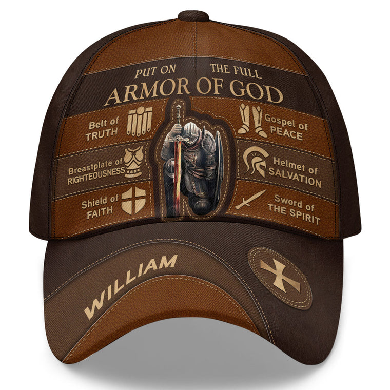 Put On The Full Armor Of God - Personalized Classic Cap Faith