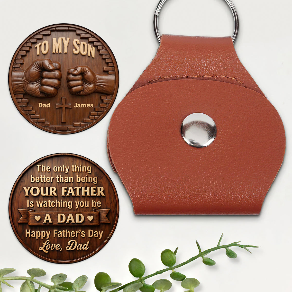 To My Son Becoming A Dad - Personalized Pocket Hug