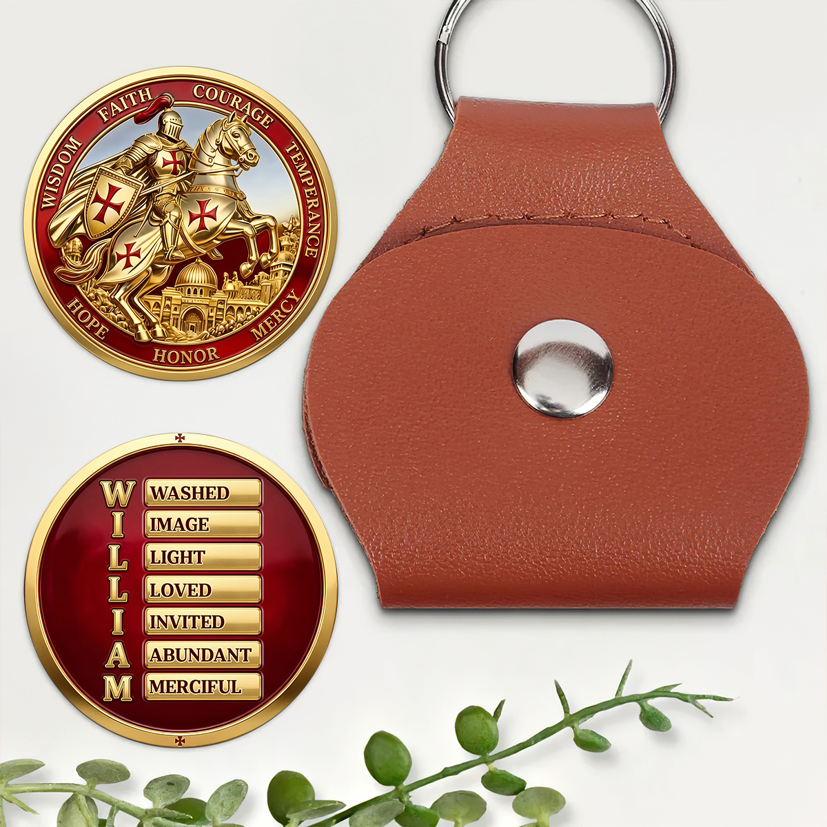 Honor The Warrior - Personalized Pocket Hug Keepsake - Gift for Veteran