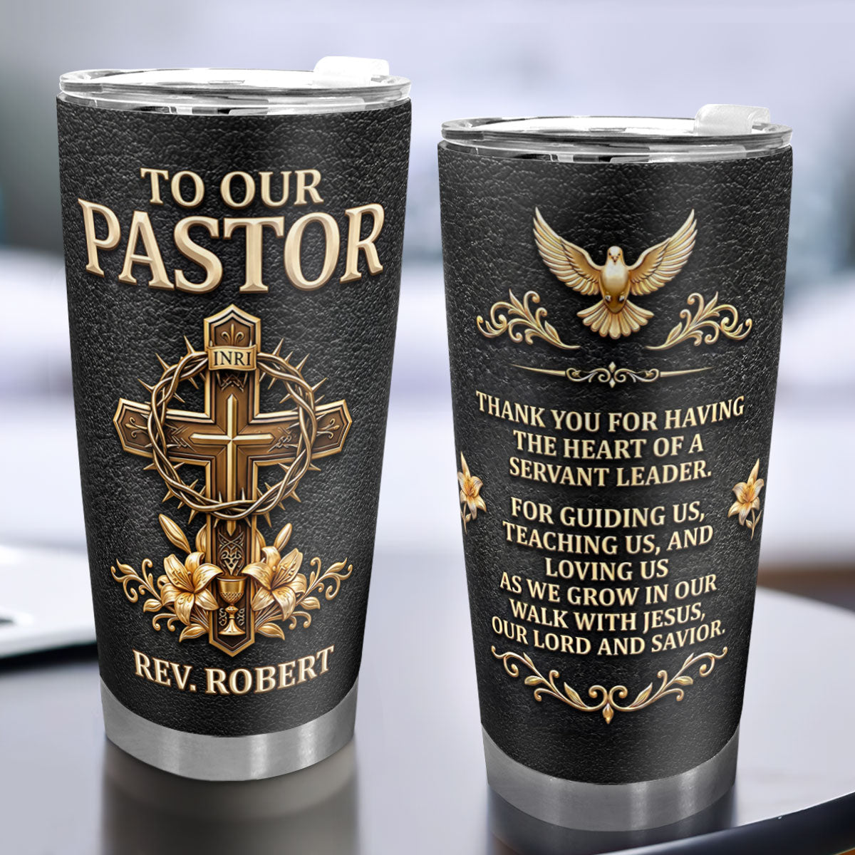 Heart of a Servant Leader - Personalized Stainless Steel Tumbler