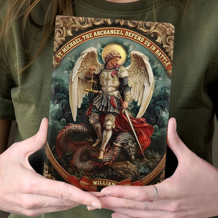 Defender Of Heaven - Personalized Leather Cover Notebook GMJSNB200019