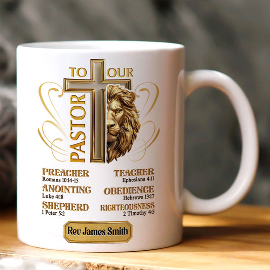 Faith-Inspired Gift for Pastor - Personalized Ceramic Coffee Mug