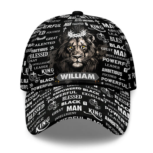 God Says I Am Black Man - Personalized Classic Cap