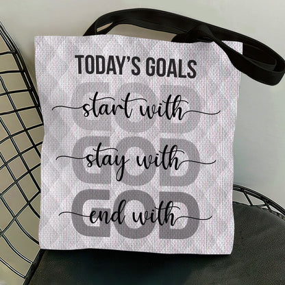 Today's Goals - Christian Inspiration Tote Bag GTTJS10336