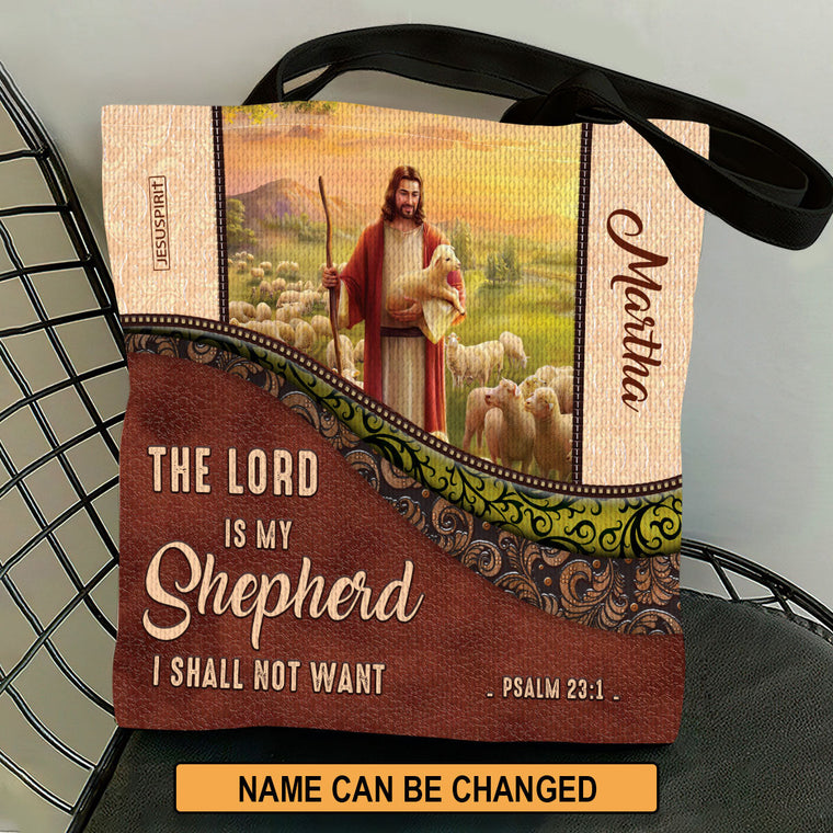 Psalm 23 Gift for Loved One - Personalized Tote Bag GTTJS10146