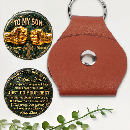To My Son Just Do Your Best - Personalized Pocket Hug