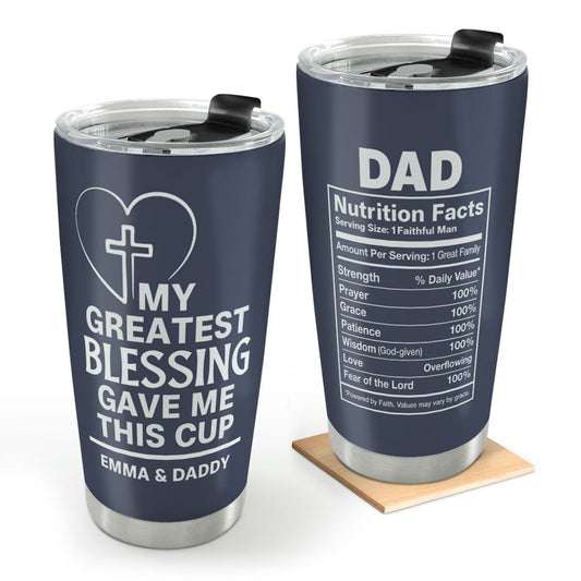 Sentimental Gift for Dad - Personalized Stainless Steel Tumbler