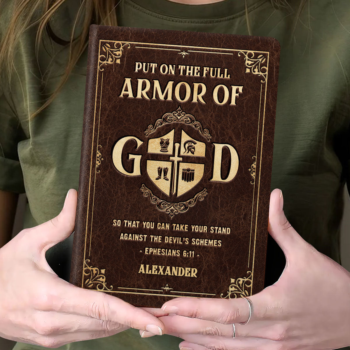 Armor Of God - Personalized Leather Prayer Journal GMJSNB200116