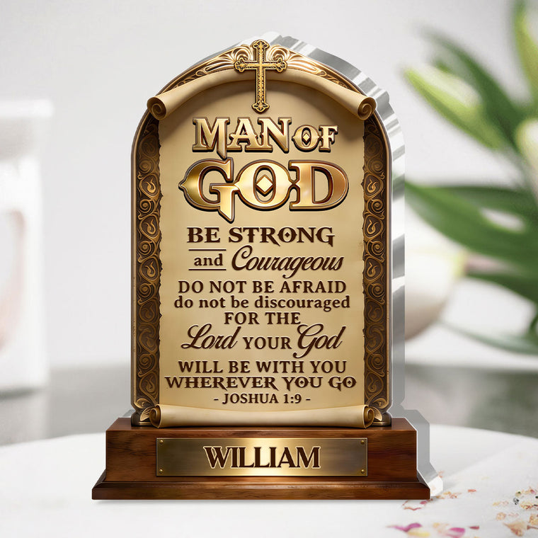 Man Of God - Personalized Acrylic Faith Plaque GAPJS10148
