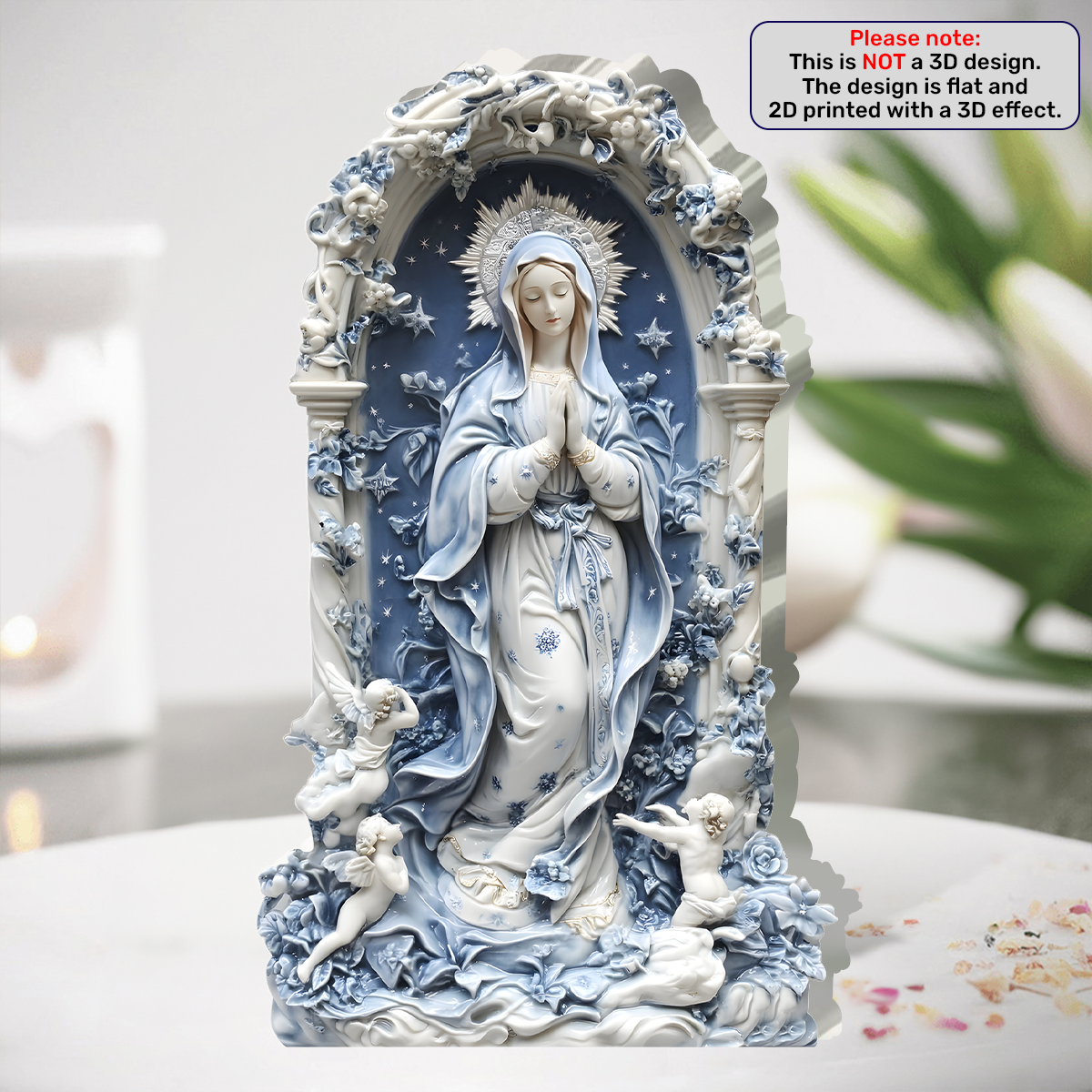 Madonna Of Quiet Radiance - Custom Shaped Acrylic Plaque GAPJS10112
